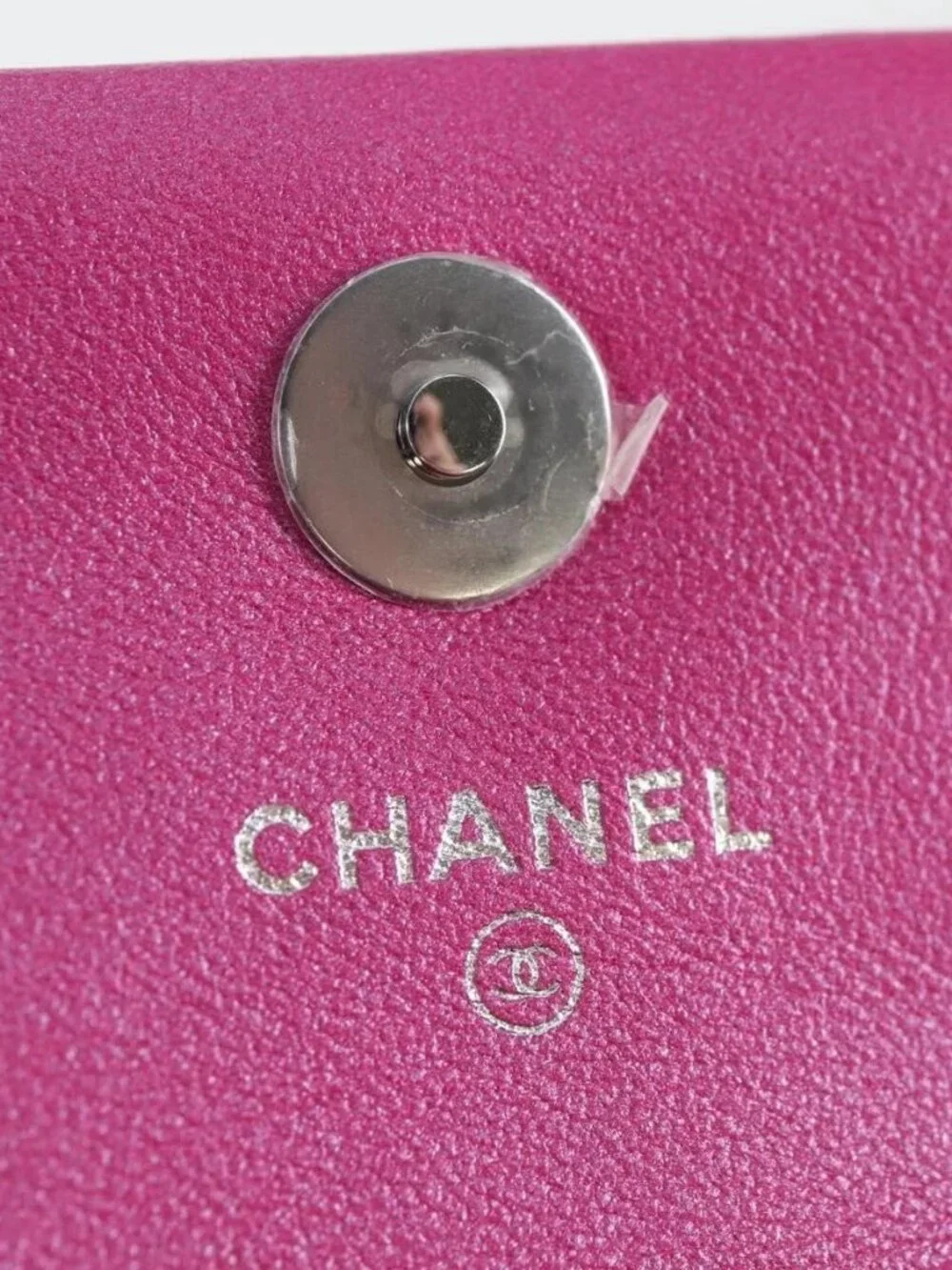 CHANEL Matelasse Pouch Patent leather Pink Silver CC Auth bs29324SM